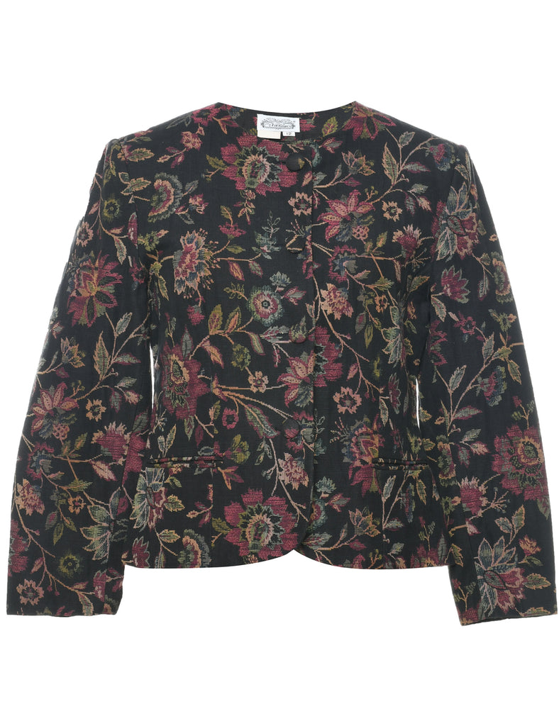 Floral Pattern Tapestry Jacket - L
