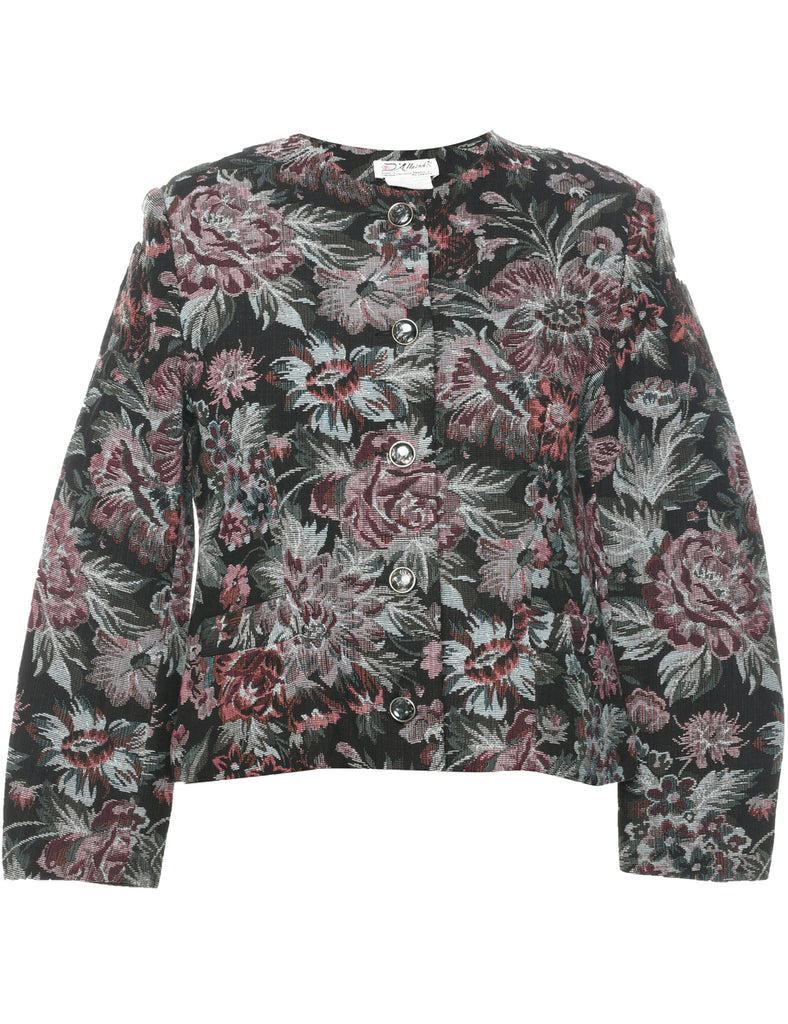 Floral Pattern Tapestry Jacket - M