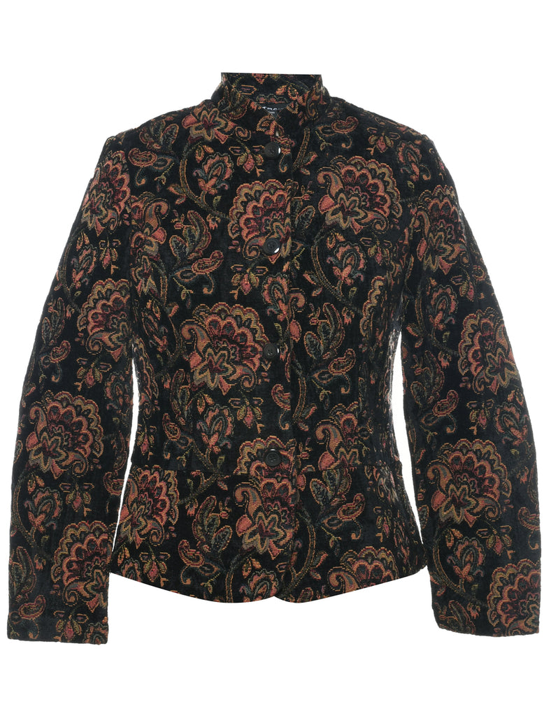 Floral Pattern Tapestry Jacket - S