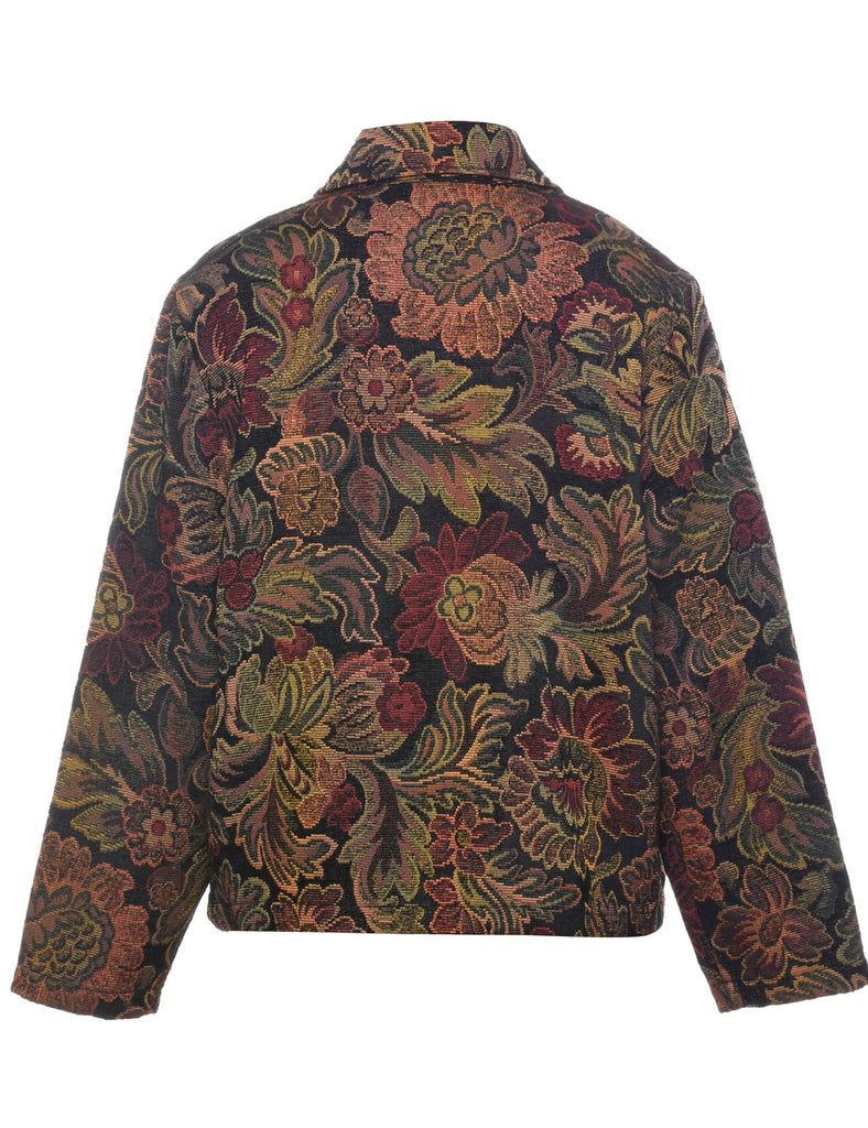 Floral Pattern Tapestry Jacket - L
