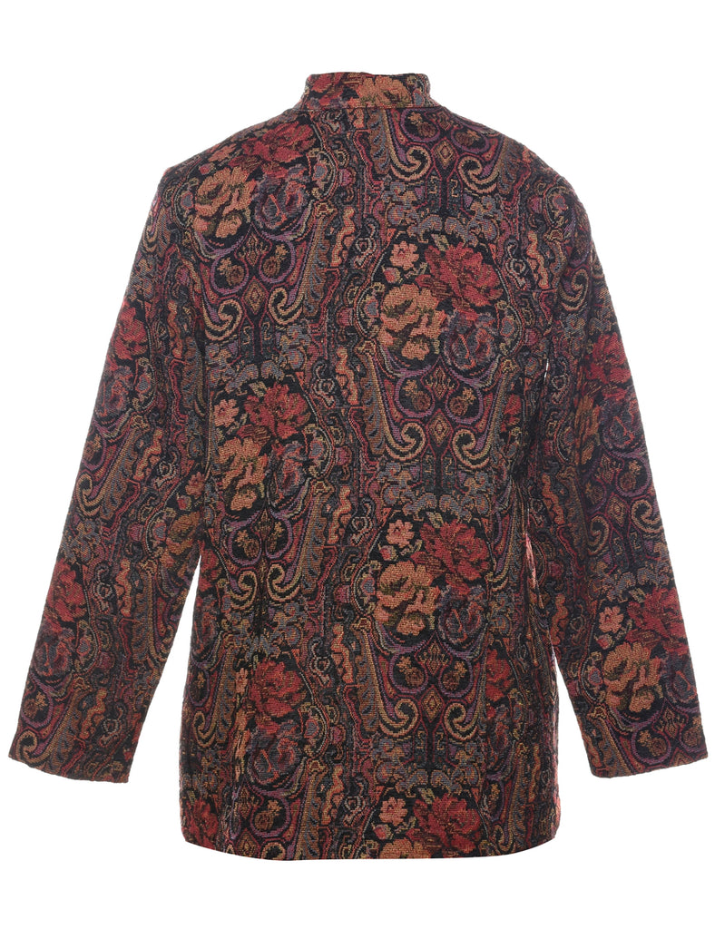 Floral Pattern Tapestry Jacket - M