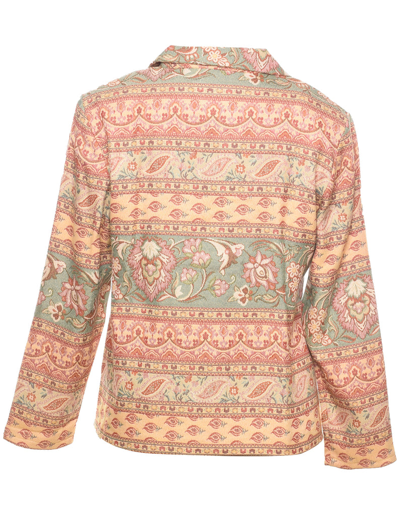 Floral Pattern Tapestry Jacket - M