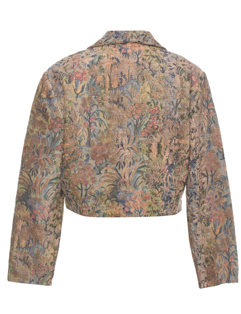 Floral Pattern Tapestry Jacket - M