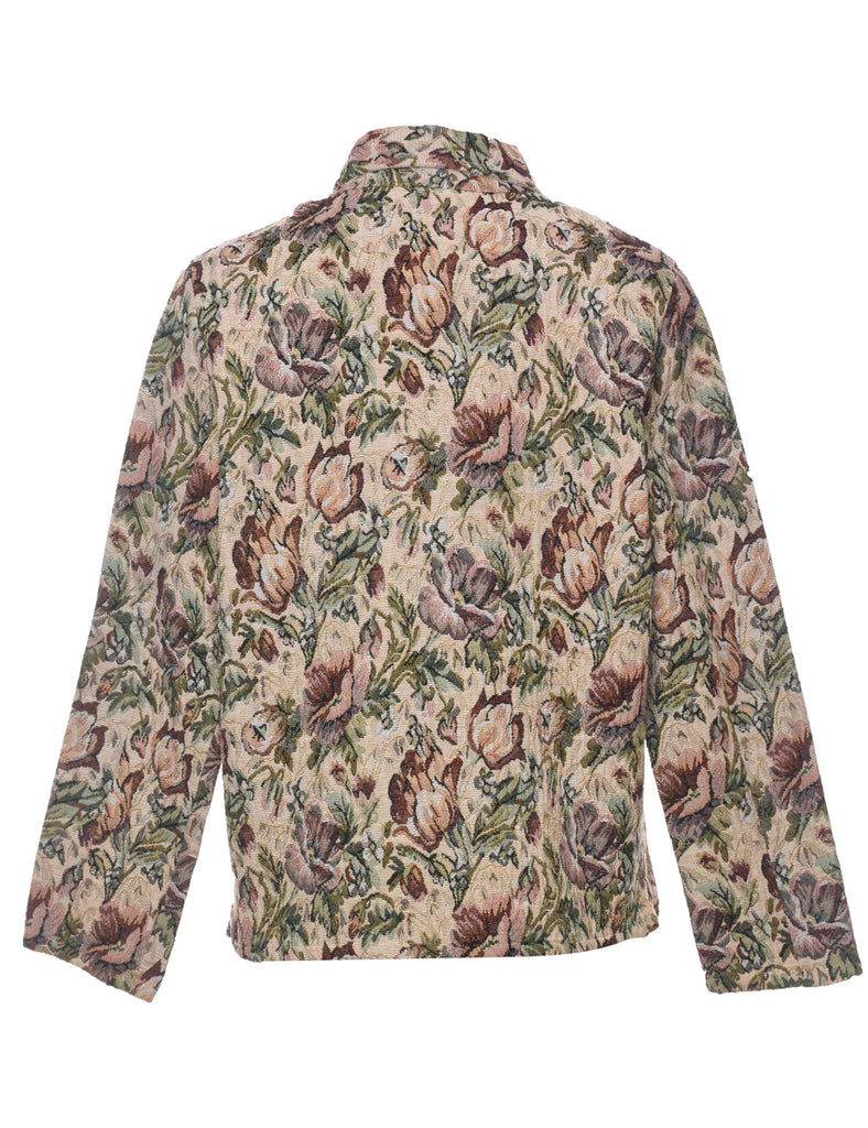 Floral Pattern Tapestry Jacket - L