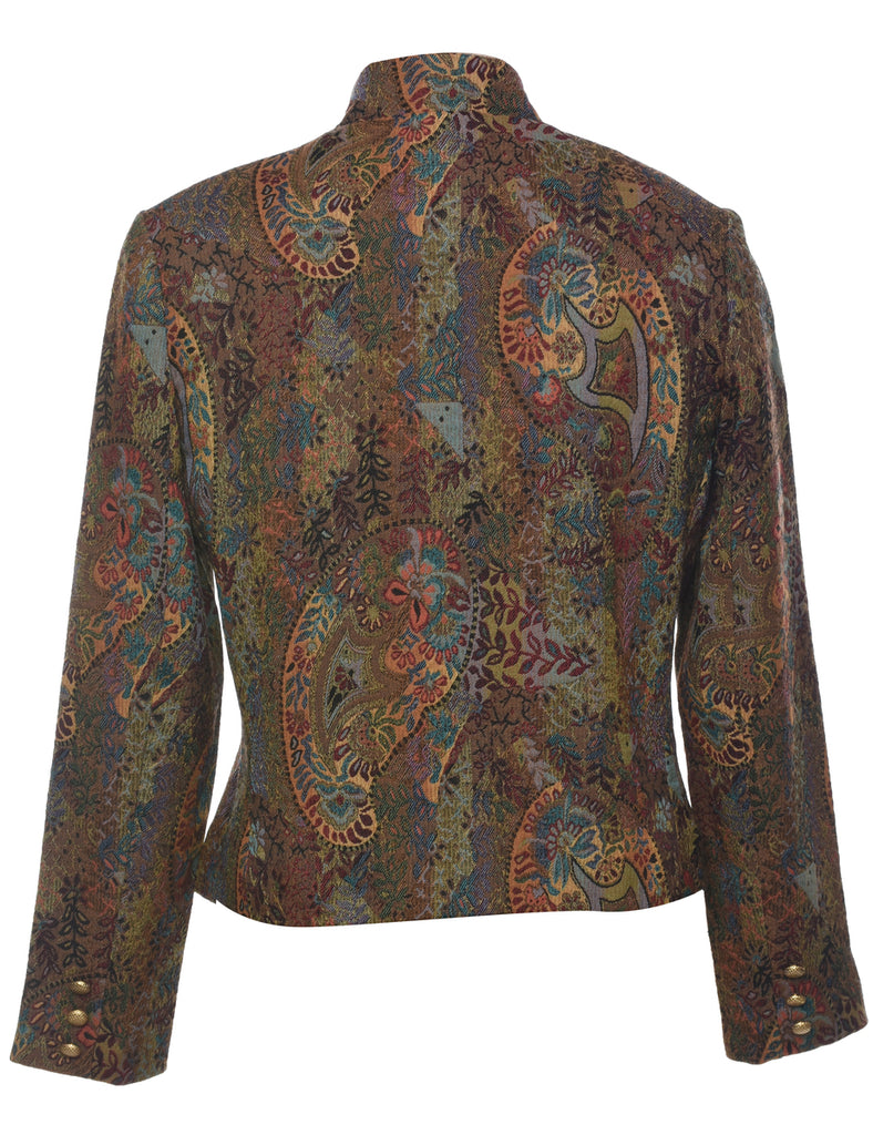 Floral Pattern Tapestry Jacket - M