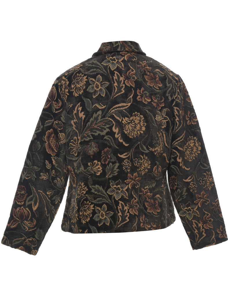Floral Pattern Tapestry Jacket - L