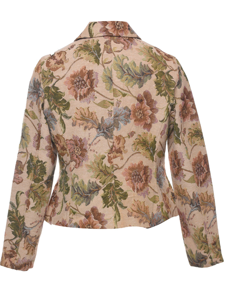 Floral Pattern Tapestry Jacket - M