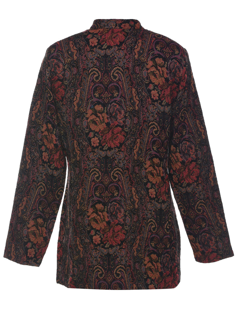 Floral Pattern Tapestry Jacket - M