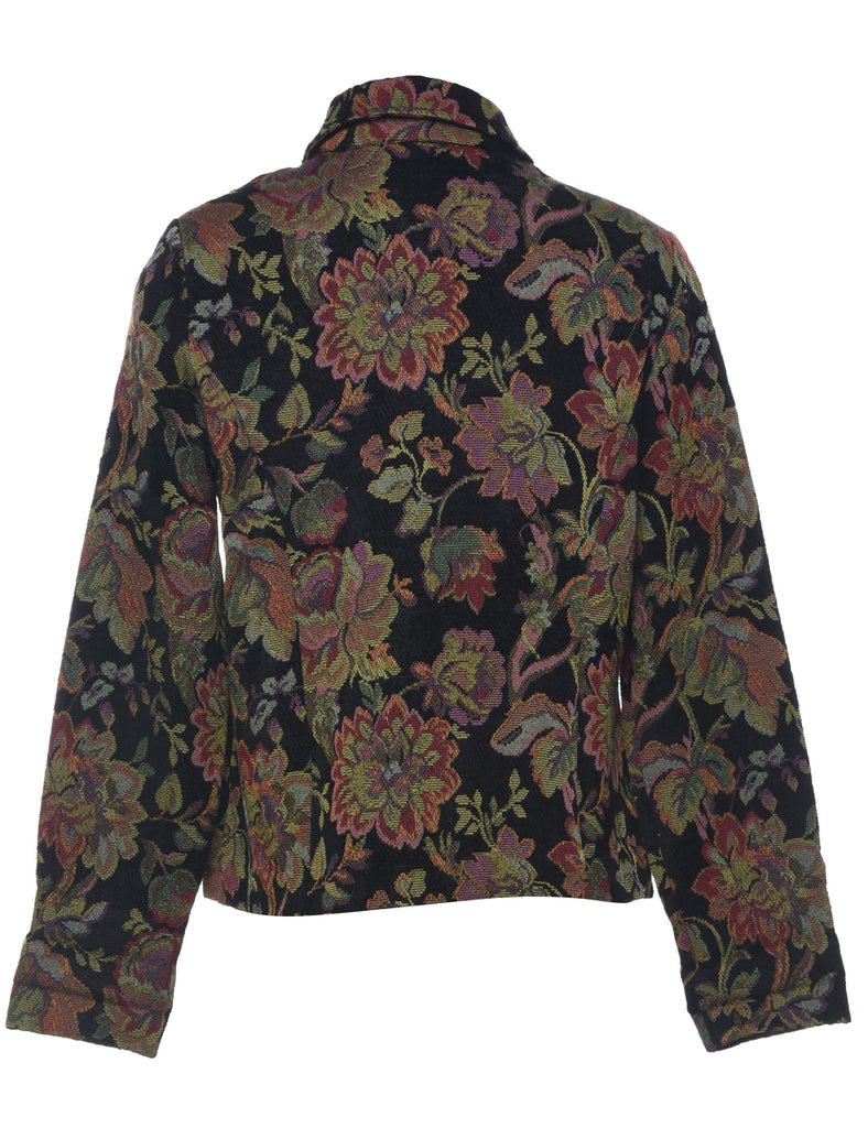 Floral Pattern Tapestry Jacket - M