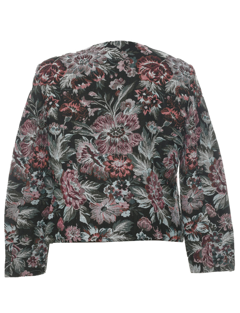 Floral Pattern Tapestry Jacket - M