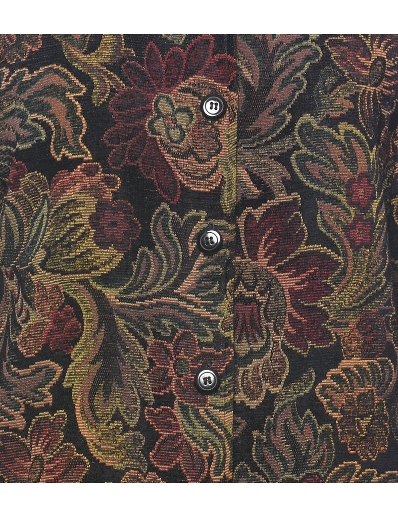 Floral Pattern Tapestry Jacket - L