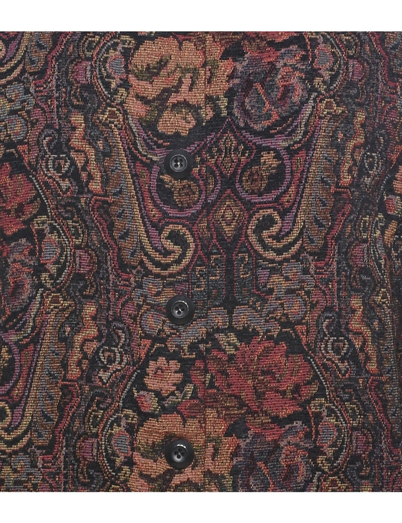 Floral Pattern Tapestry Jacket - M