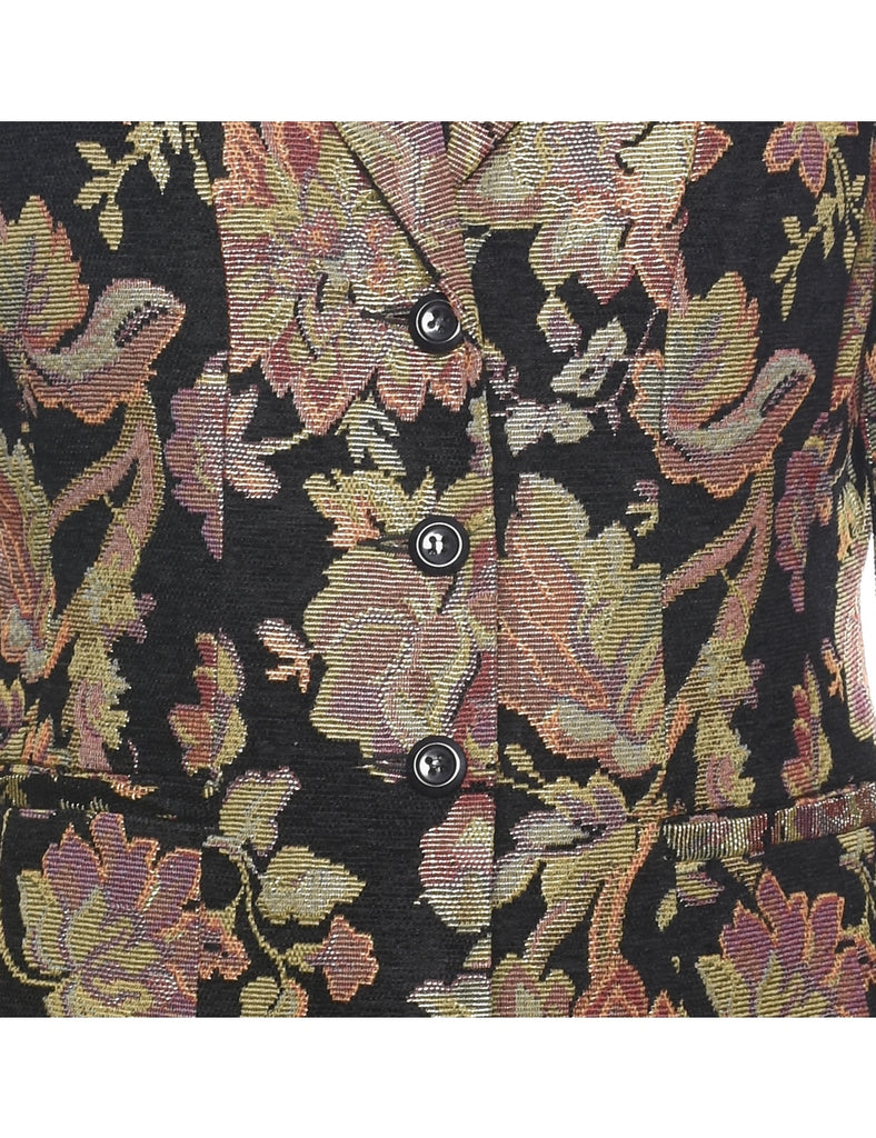 Floral Pattern Tapestry Jacket - M