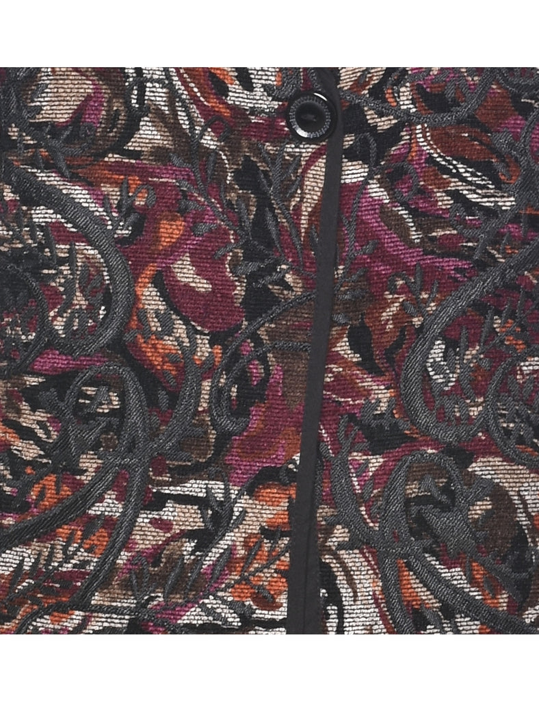 Floral Pattern Tapestry Jacket - S