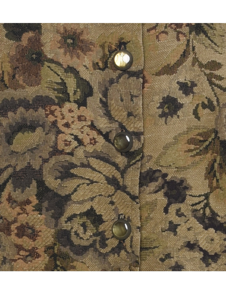 Floral Pattern Tapestry Jacket - XL