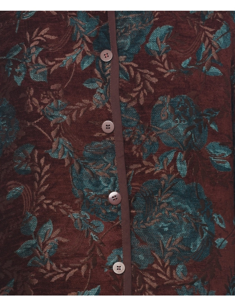 Floral Pattern Tapestry Jacket - S