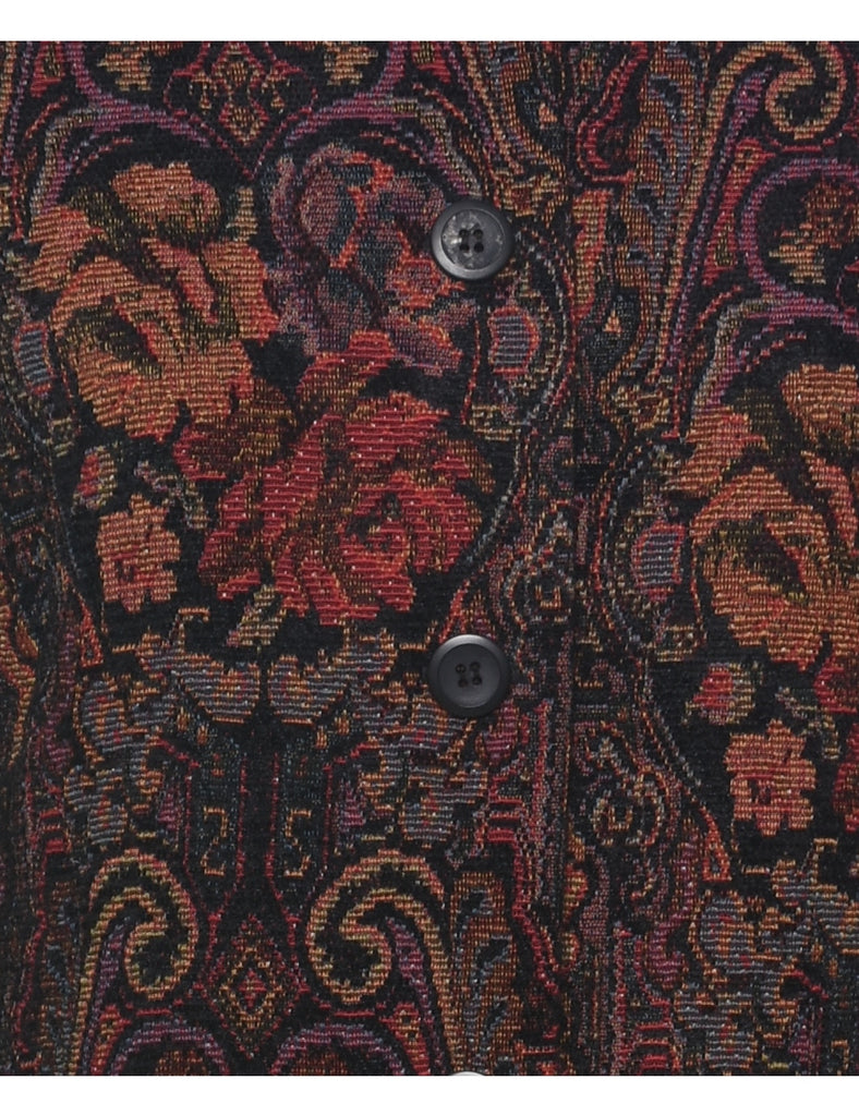 Floral Pattern Tapestry Jacket - M