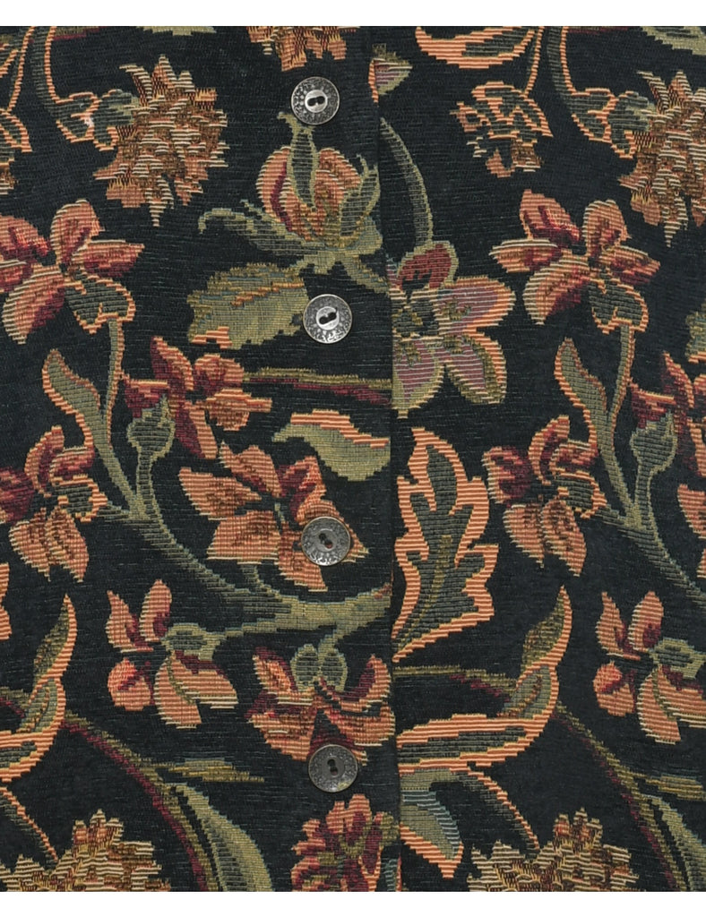 Floral Pattern Tapestry Jacket - M
