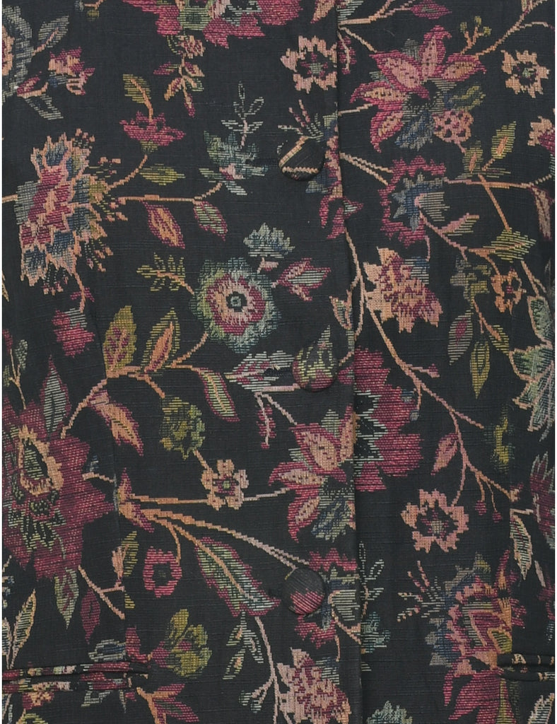 Floral Pattern Tapestry Jacket - L