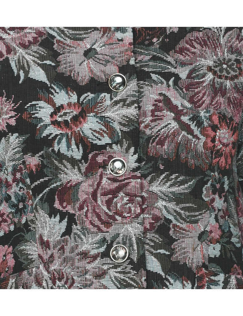 Floral Pattern Tapestry Jacket - M