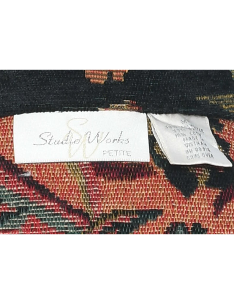 Floral Pattern Tapestry Jacket - M