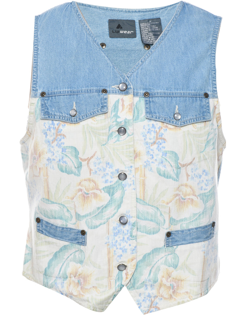 Floral Pattern Waistcoat - M
