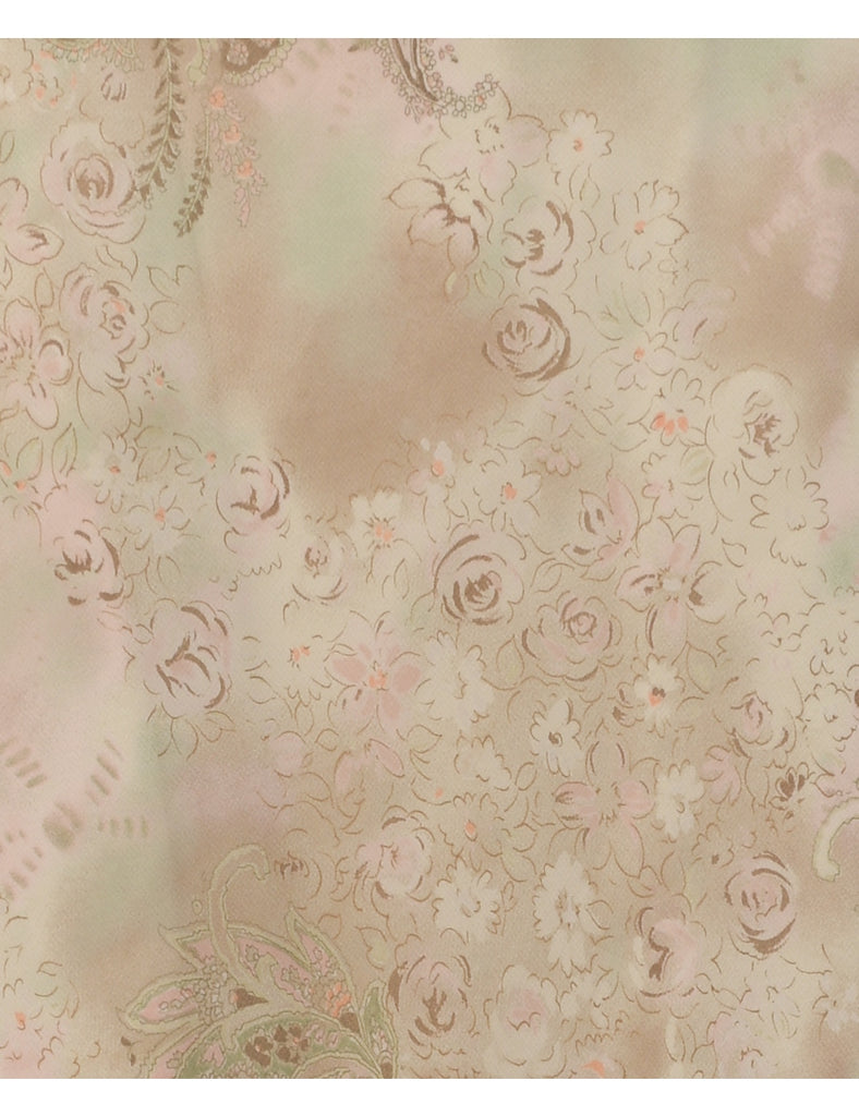 Floral Pattern Y2K Maxi Skirt - M