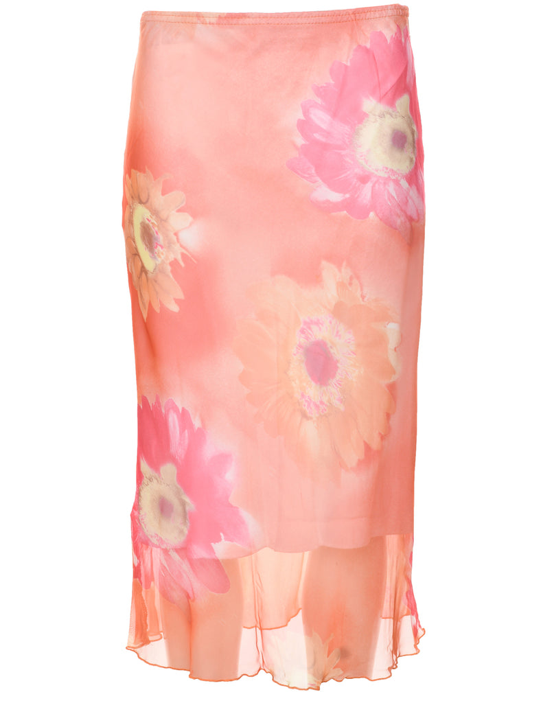 Floral Pattern Y2K Skirt - S
