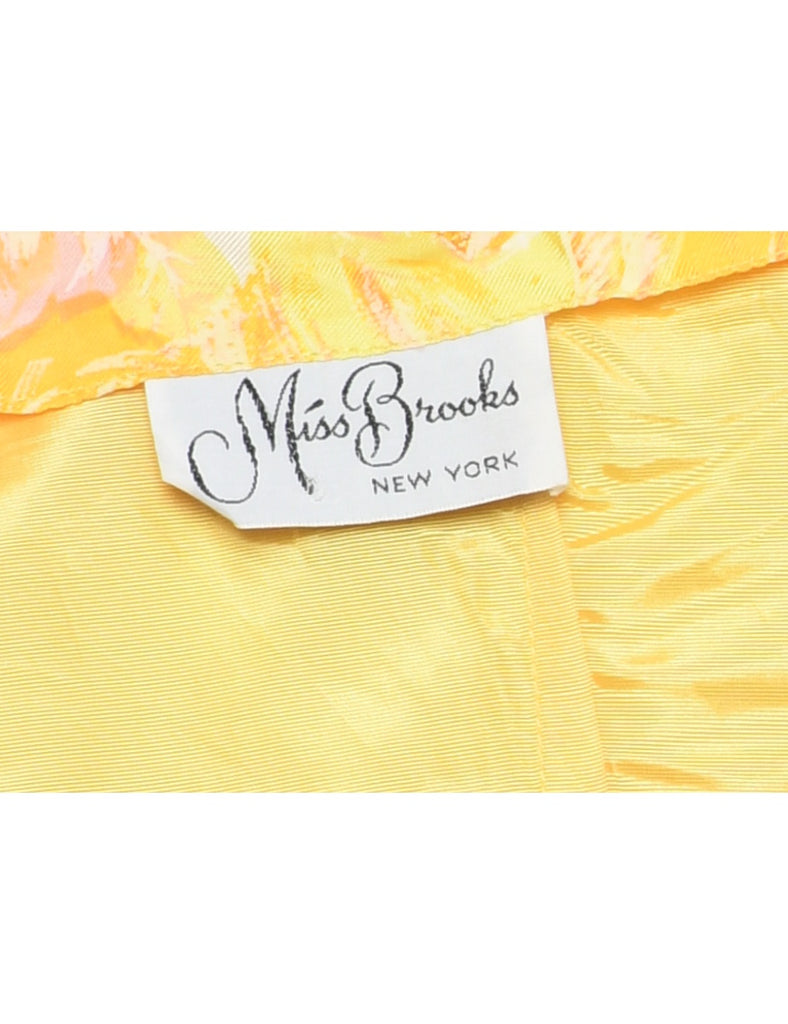 Floral Print 1960s Dress - M