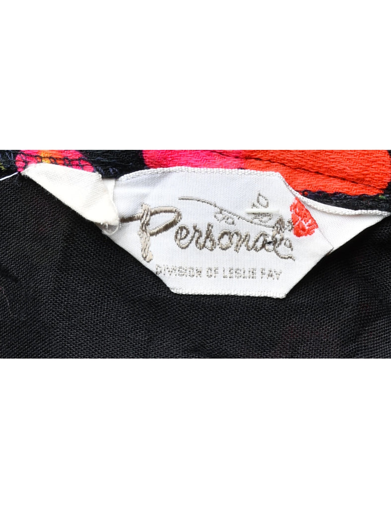 Floral Print A-line Skirt - S