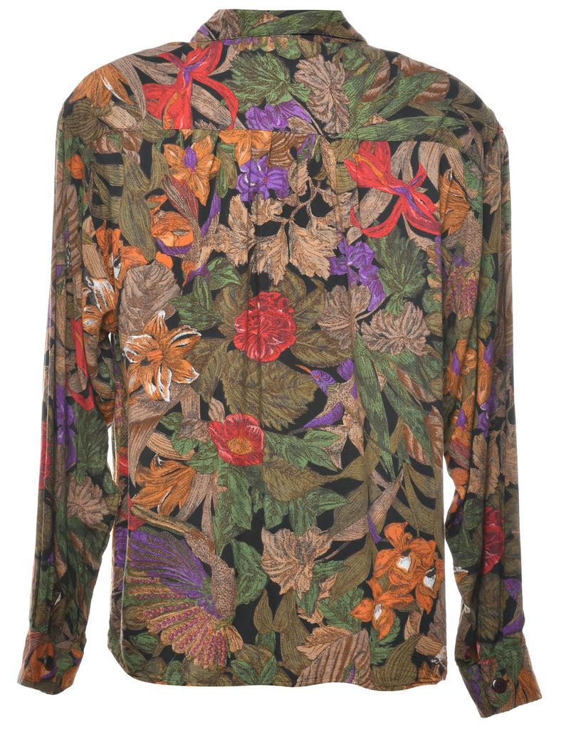 Floral Print Blouse - L