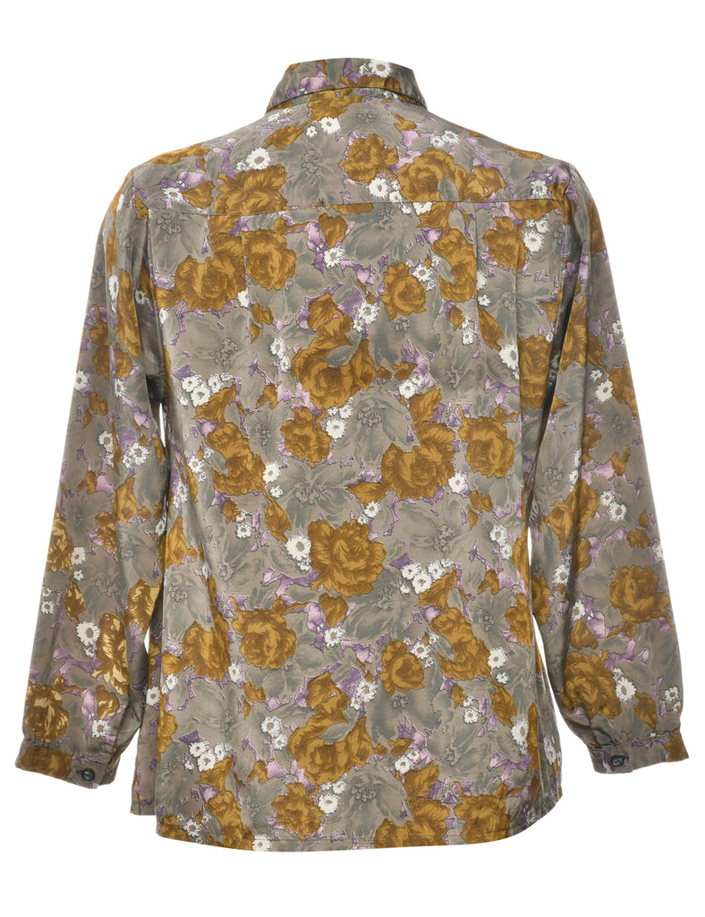 Floral Print Blouse - L