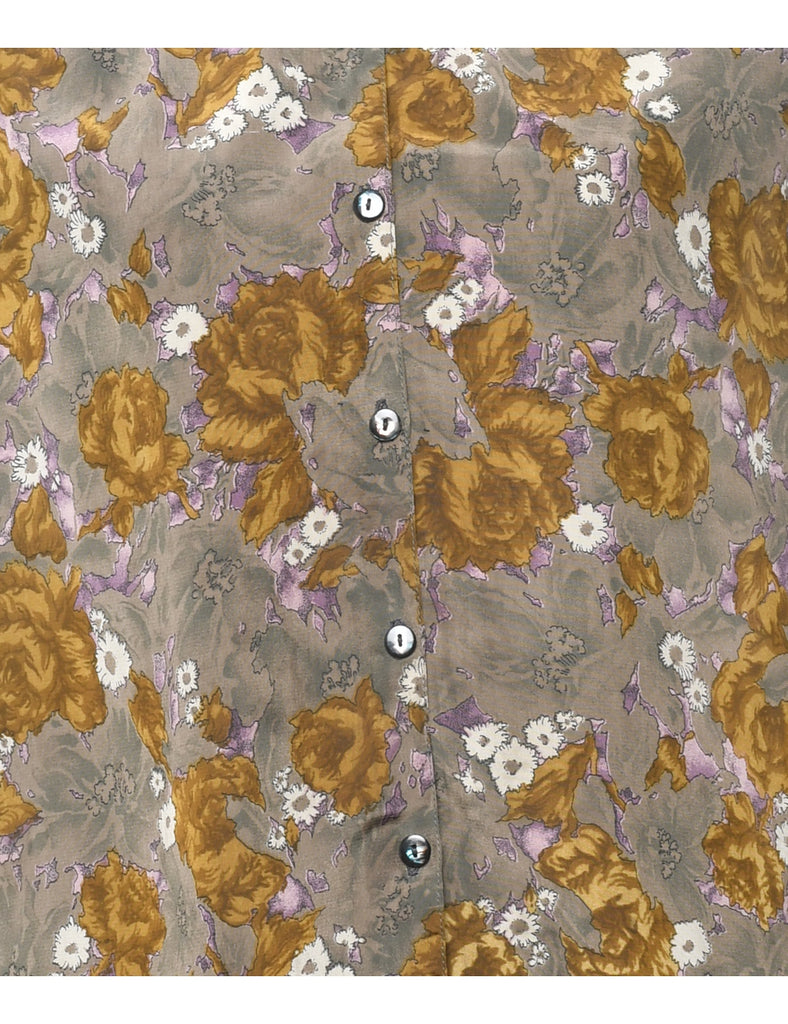 Floral Print Blouse - L