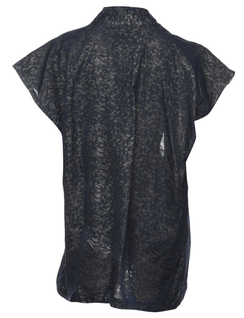 Floral Print Cropped Kimono - M