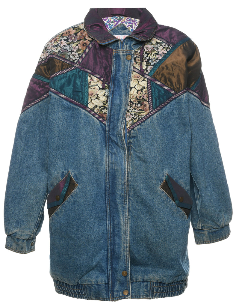 Floral Print Denim Jacket - S