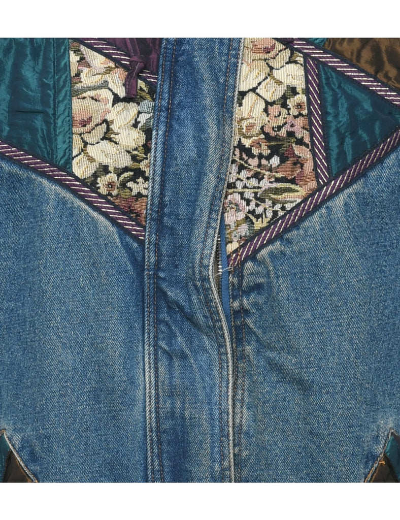 Floral Print Denim Jacket - S