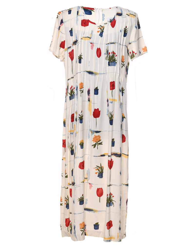 Floral Print Dress - L
