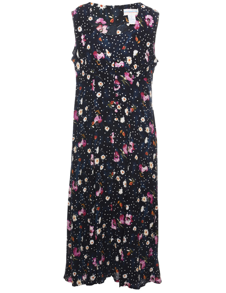 Floral Print Dress - L