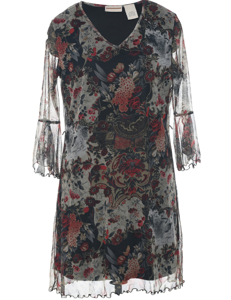 Floral Print Dress - XL