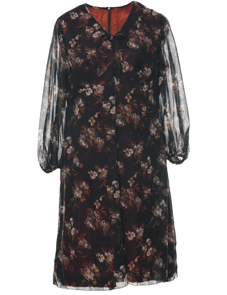 Floral Print Dress - L