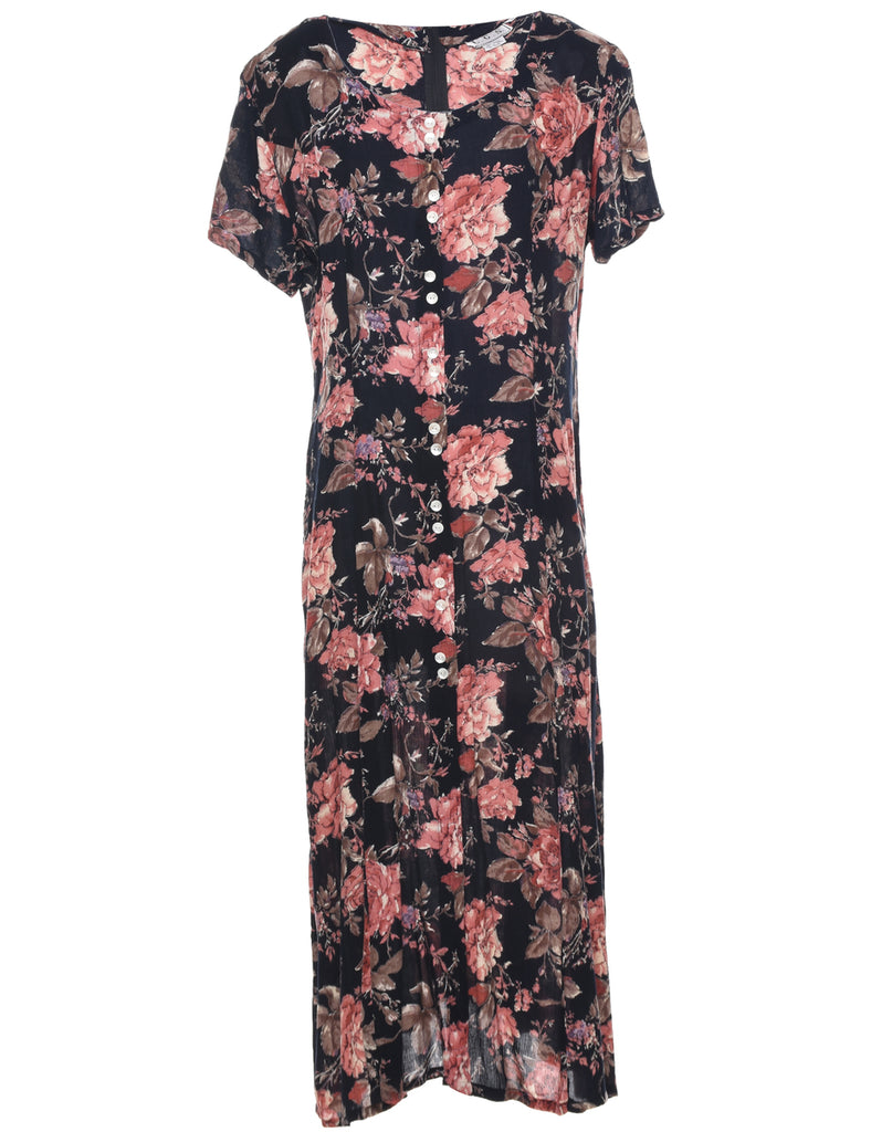 Floral Print Dress - L