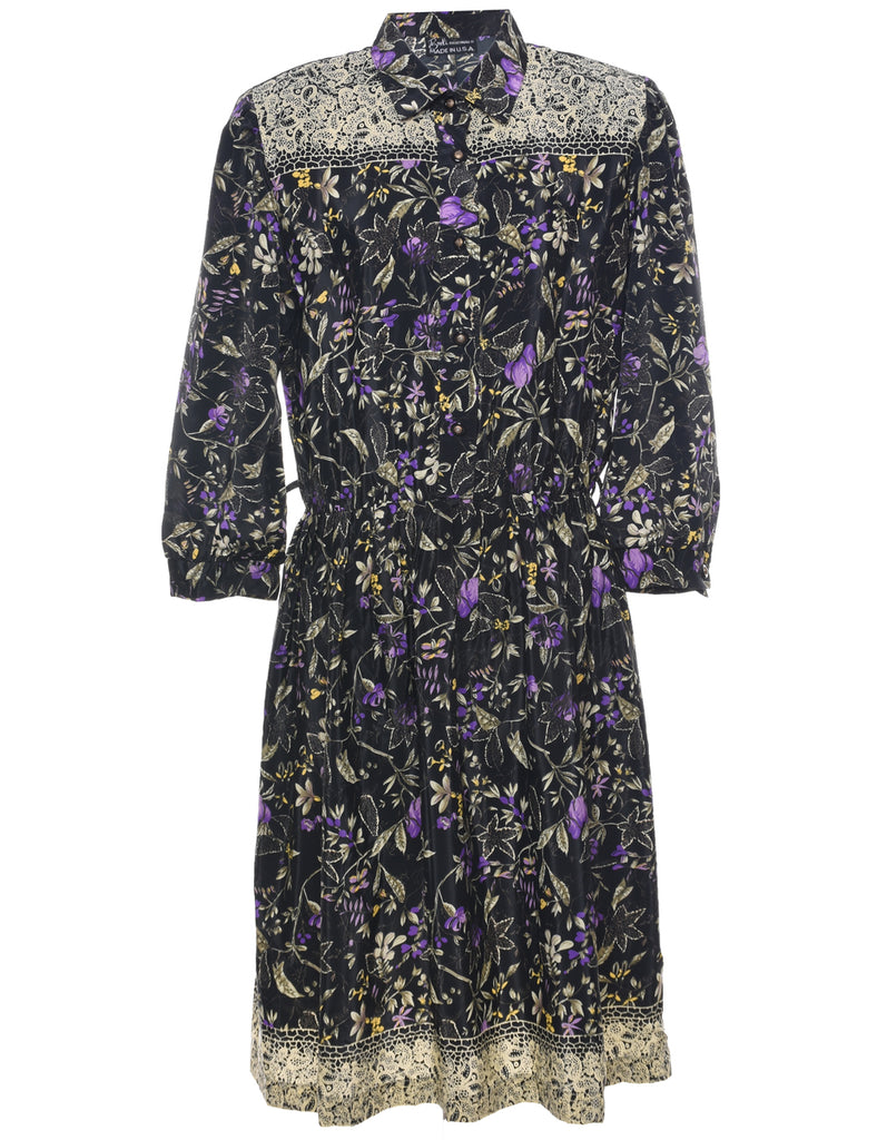 Floral Print Dress - L