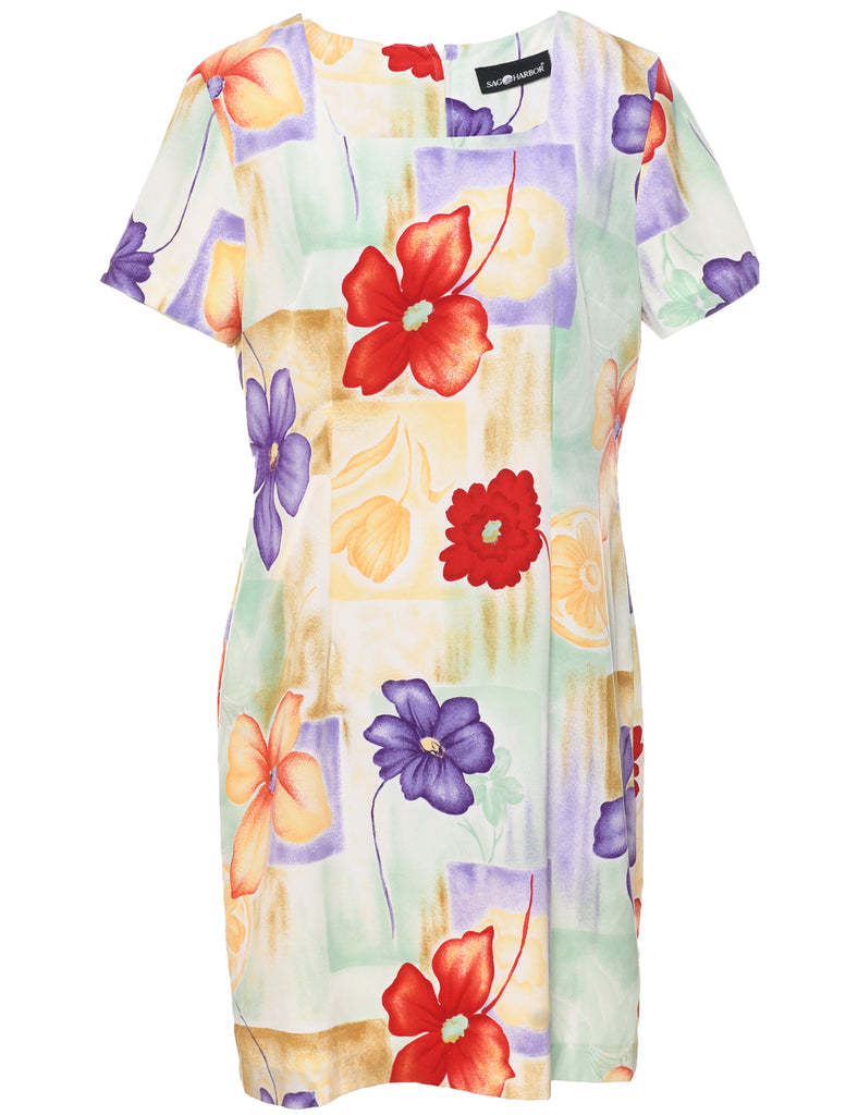 Floral Print Dress - L