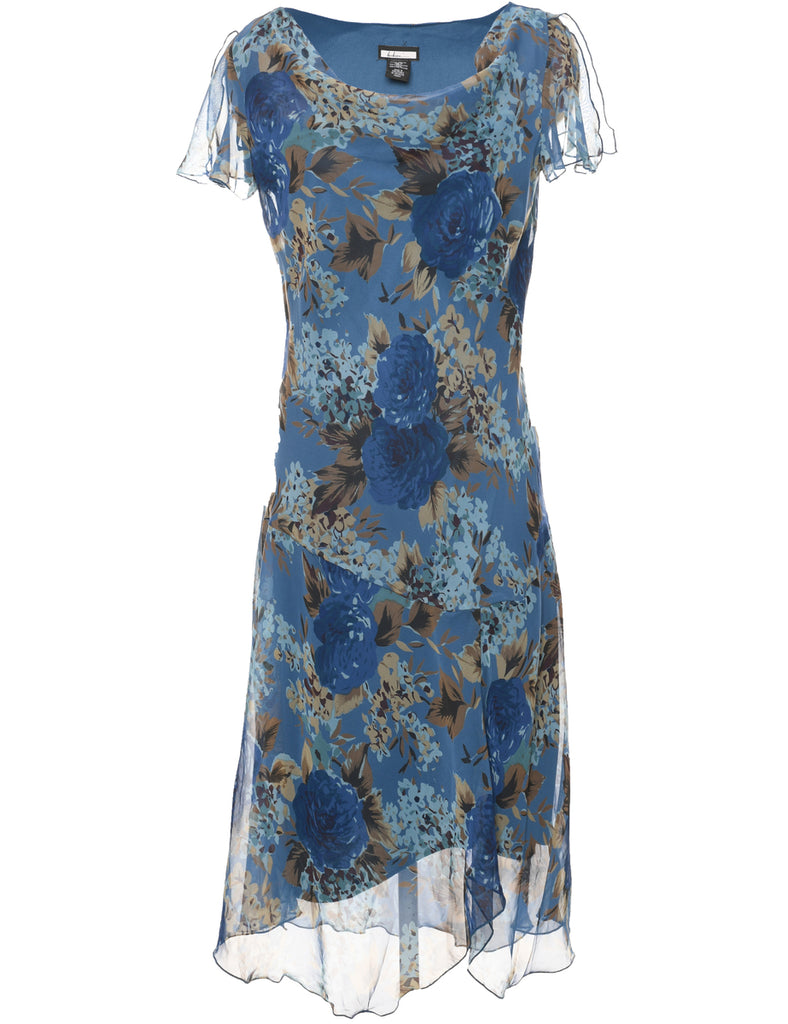 Floral Print Dress - L