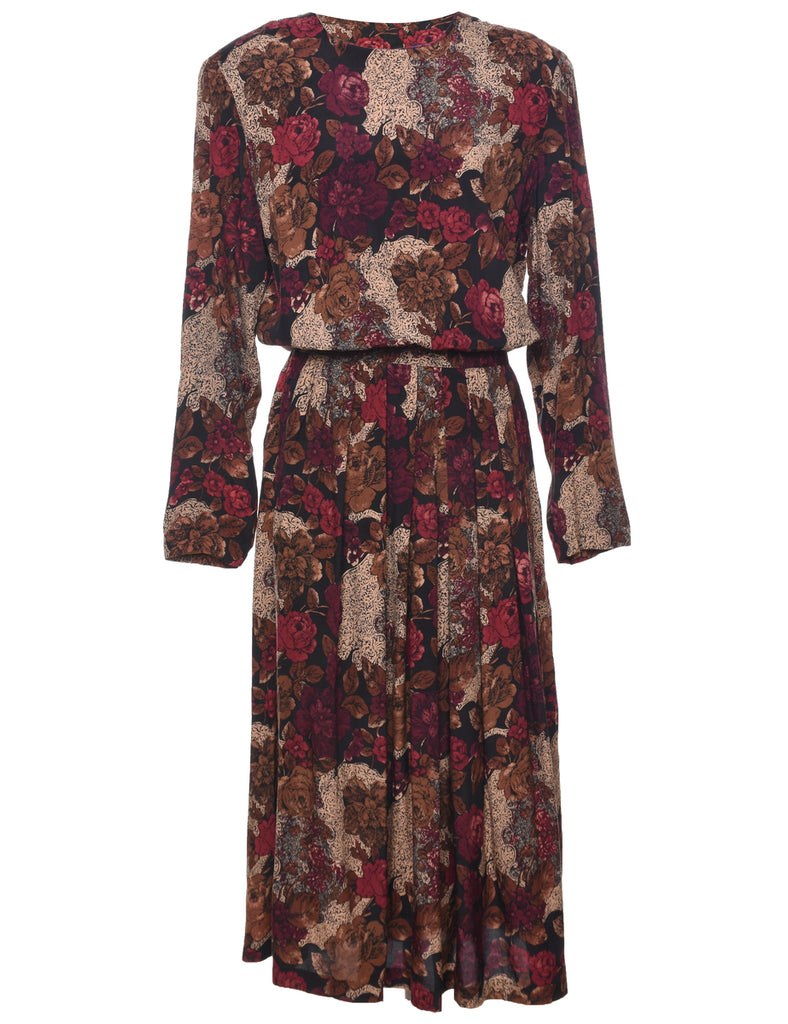 Floral Print Dress - L