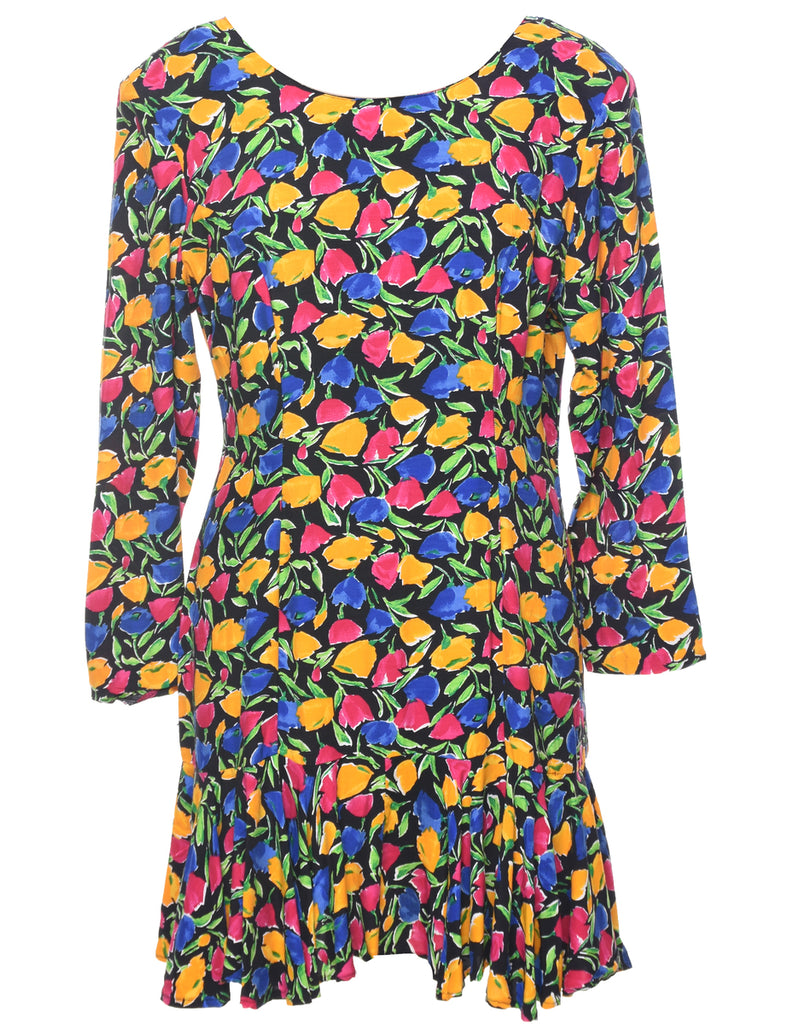 Floral Print Dress - L