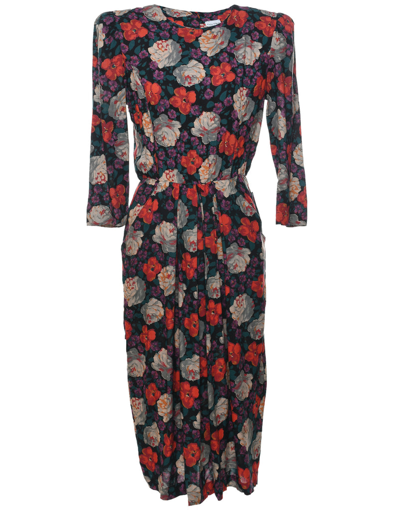 Floral Print Dress - L