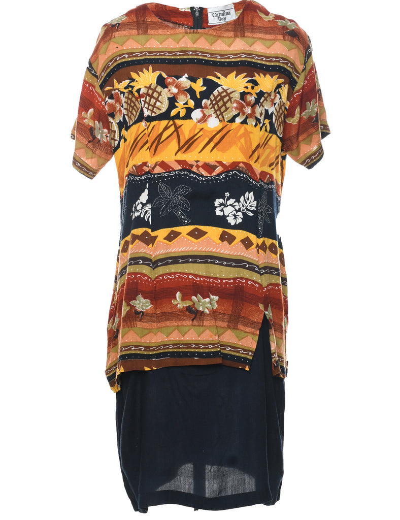 Floral Print Dress - L