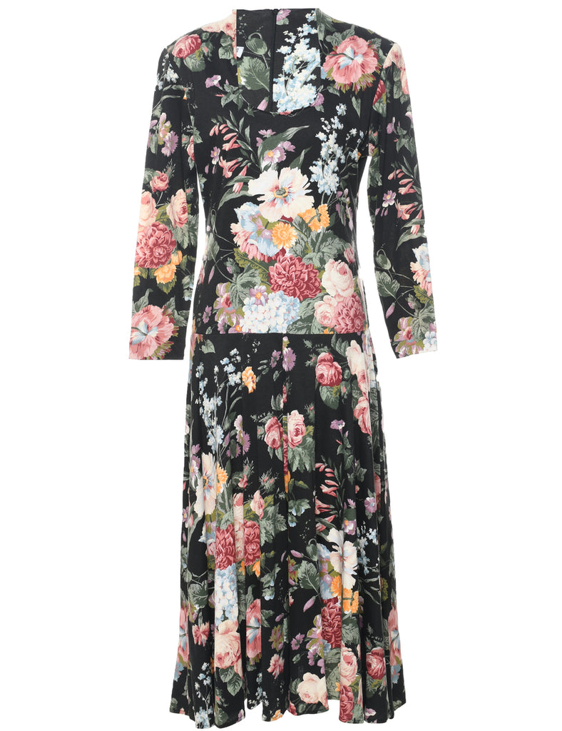 Floral Print Dress - L
