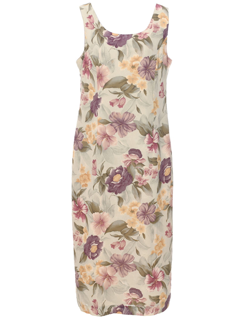 Floral Print Dress - L